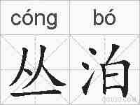 丛泊的拼音