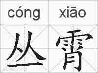 丛霄的拼音