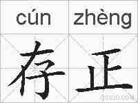 存正的拼音
