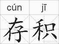 存积的拼音
