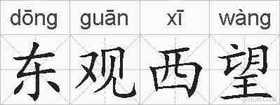 东观西望的拼音