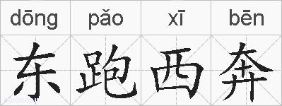 东跑西奔的拼音