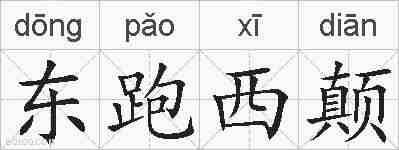 东跑西颠的拼音