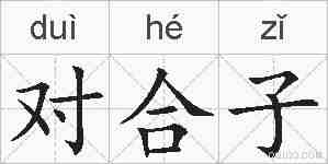 对合子的拼音
