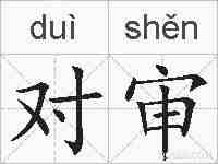对审的拼音