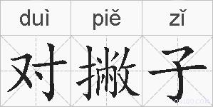 对撇子的拼音