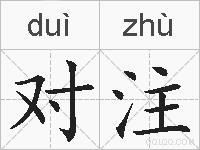 对注的拼音