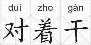 对着干的拼音