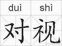 对视的拼音