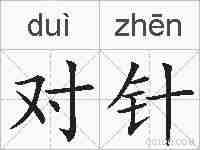 对针的拼音