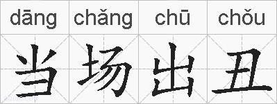 当场出丑的拼音