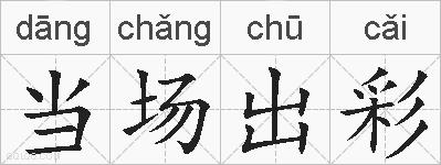 当场出彩的拼音