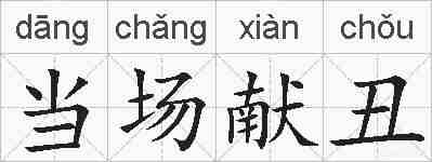 当场献丑的拼音
