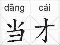 当才的拼音