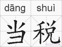 当税的拼音