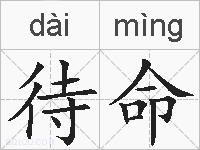 待命的拼音