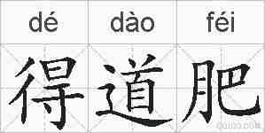 得道肥的拼音