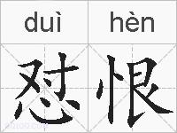 怼恨的拼音