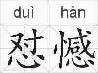 怼憾的拼音