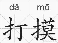 打摸的拼音