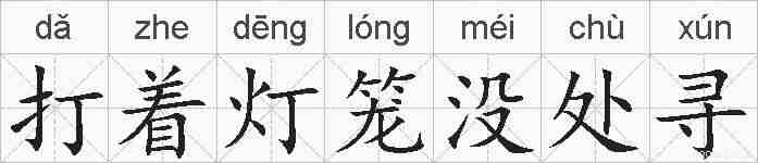 打着灯笼没处寻的拼音