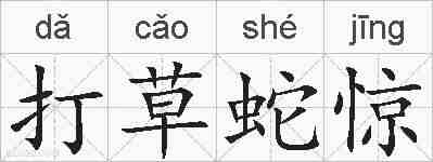 打草蛇惊的拼音