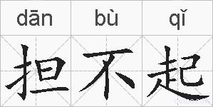 担不起的拼音