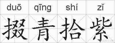 掇青拾紫的拼音