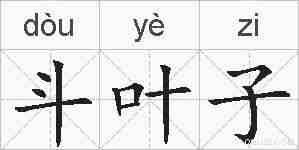 斗叶子的拼音