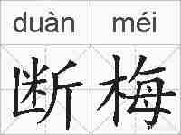 断梅的拼音