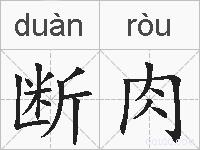 断肉的拼音