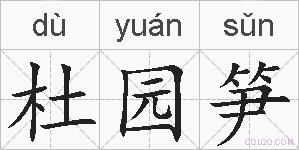 杜园笋的拼音