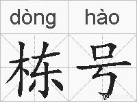 栋号的拼音
