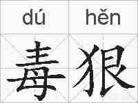 毒狠的拼音