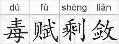 毒赋剩敛的拼音