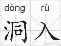 洞入的拼音