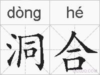 洞合的拼音