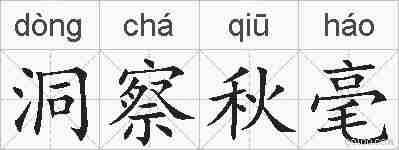 洞察秋毫的拼音
