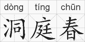 洞庭春的拼音