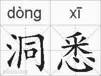 洞悉的拼音