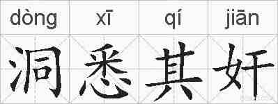 洞悉其奸的拼音