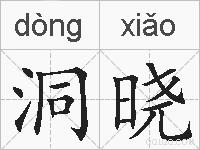 洞晓的拼音