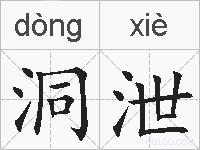 洞泄的拼音