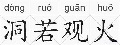 洞若观火的拼音