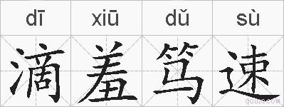 滴羞笃速的拼音