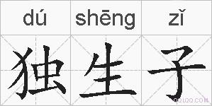 独生子的拼音