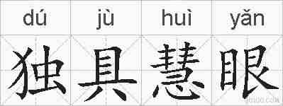 独具慧眼的拼音