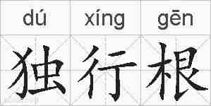 独行根的拼音