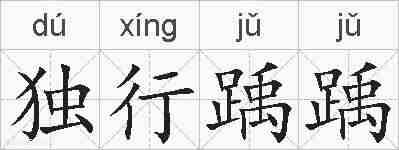 独行踽踽的拼音