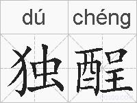 独酲的拼音